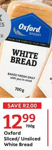 Oxford Freshmarket Oxford Sliced/Unsliced White Bread offer