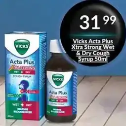 Super Save Vicks Acta Plus Xtra Strong Wet & Dry Cough Syrup offer