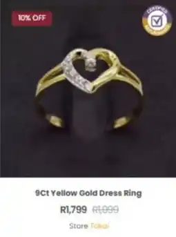 Cash Converters 9ct Yellow Gold Dress Ring offer
