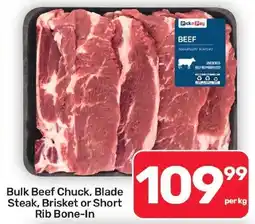 Pick n Pay Hypermarket Bulk Beef Chuck, Blade Steak, Brisket or Short Rib Bone-In offer