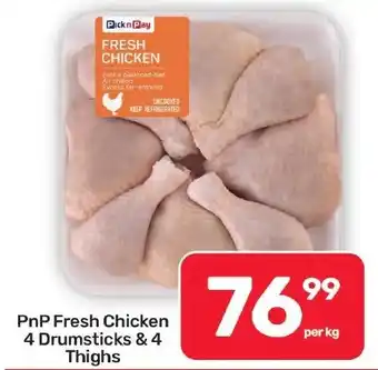 Pick n Pay Hypermarket PnP Fresh Chicken 4 Drumsticks & 4 Thighs offer