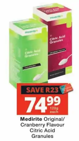 Checkers Medirite Citric Acid Granules offer