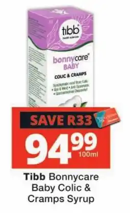 Checkers Tibb Bonnycare Baby Colic & Cramps Syrup offer