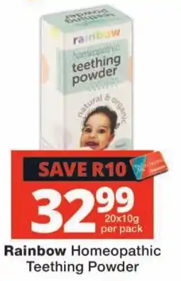 Checkers Rainbow Homeopathic Teething Powder offer