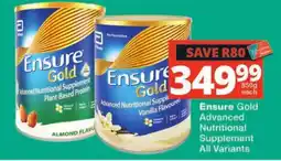 Checkers Ensure Gold Advanced Nutritional Supplement offer