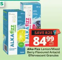 Checkers Alka Fizz Effervescent Granules offer