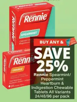 Checkers Rennie Heartburn & Indigestion Chewable Tablets offer