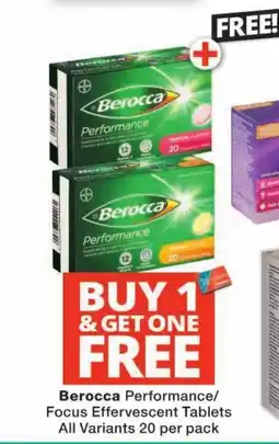Checkers Berocca Performance/Focus Effervescent Tablets offer