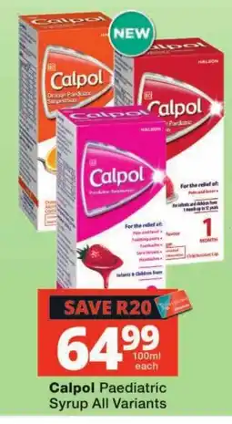 Checkers Calpol Paediatric Syrup offer
