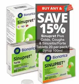 Checkers Sinupret Plus offer