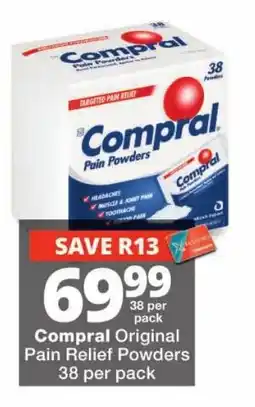 Checkers Compral Original Pain Relief Powders offer
