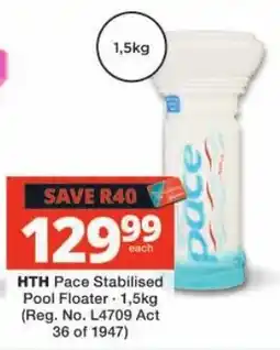Checkers Hyper HTH Pace Stabilised Pool Floater offer