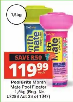 Checkers Hyper PoolBrite Month Mate Pool Floater offer