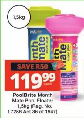 Checkers Hyper PoolBrite Month Mate Pool Floater offer