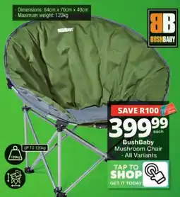 Checkers Hyper BushBaby Mushroom Chair offer