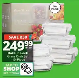 Checkers Hyper Bake'n Lock Glass Dish Set offer