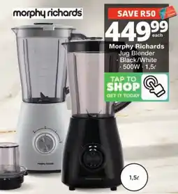 Checkers Hyper Morphy Richards Jug Blender offer