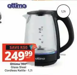 Checkers Hyper Ottimo 360° Glass Steel Cordless Kettle offer