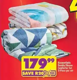 Shoprite Essentials Double/Queen Comforter Set offer