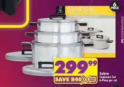 Shoprite Zebra Cookware Set 6-Piece per set offer