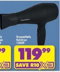 Shoprite Xssentials Hairdryer 1200W offer