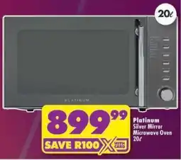 Shoprite PLATINUM Silver Mirror Microwave Oven 20L offer