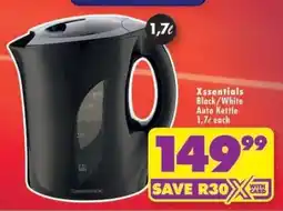 Shoprite Xssentials Black/White Auto Kettle offer