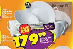Shoprite DELICATE RIM DINNER SET offer