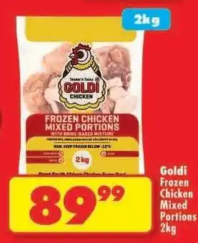 Shoprite GOLDI FROZEN CHICKEN MIXED PORTIONS 2kg offer