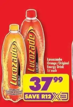 Shoprite Lucozade Orange/Original Energy Drink offer