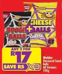 Shoprite Webbz Flavoured Snack Balls offer