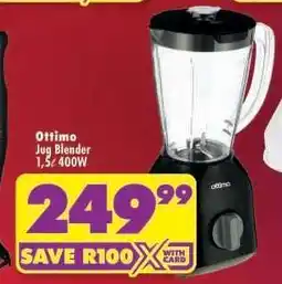 Shoprite Ottimo Jug Blender 1,5ℓ 400W offer