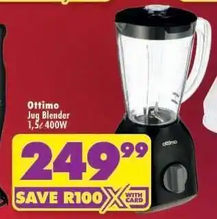 Ottimo Jug Blender 1,5ℓ 400W