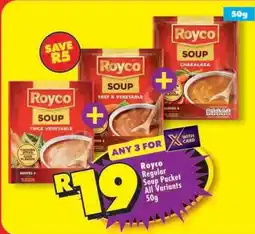 Shoprite Royco Regular Soup Packet All Variants 50g offer