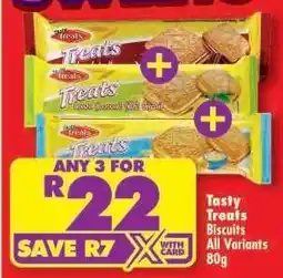 Shoprite TASTY TREATS BISCUITS all variants 80g offer