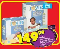 Shoprite Lovies Ultra Premium Disposable Nappies offer
