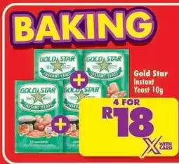 Shoprite GOLD STAR INSTANT YEAST 10g offer