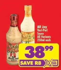 Shoprite All Joy Veri Peri Sauce offer