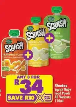 Shoprite Rhodes Squish Baby Food Pouch offer