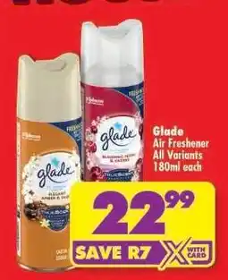 Shoprite Glade Air Freshener All Variants 180ml each offer