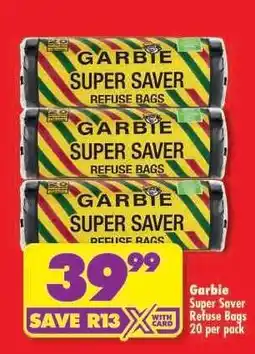 Shoprite Garbie Super Saver Refuse Bags offer