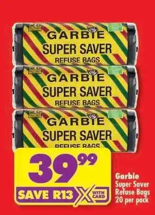 Shoprite Garbie Super Saver Refuse Bags offer