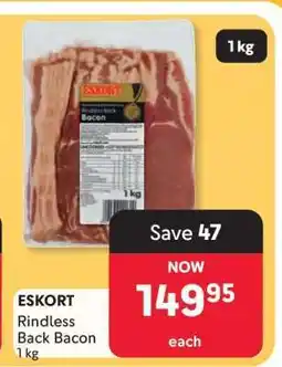 Makro ESKORT Rindless Back Bacon offer