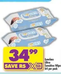 Shoprite Lovies Ultra Sensitive Wipes offer