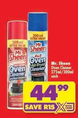 Shoprite Mr. Sheen Oven Cleaner 275ml/300ml each offer