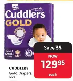 Makro CUDDLERS Gold Diapers 66's offer