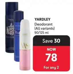 Makro Yardley Deodorant offer