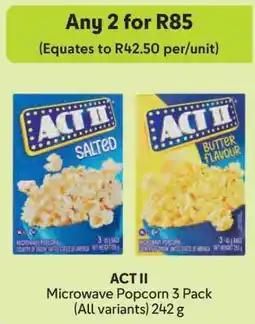 Makro ACT II Microwave Popcorn 3 Pack offer