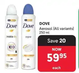 Makro Dove Aerosol (All variants) offer