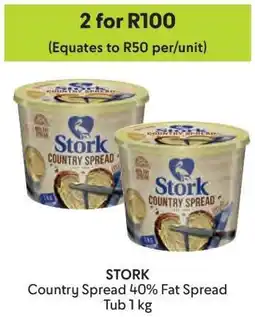 Makro Stork Country Spread 40% Fat Spread Tub 1 kg offer